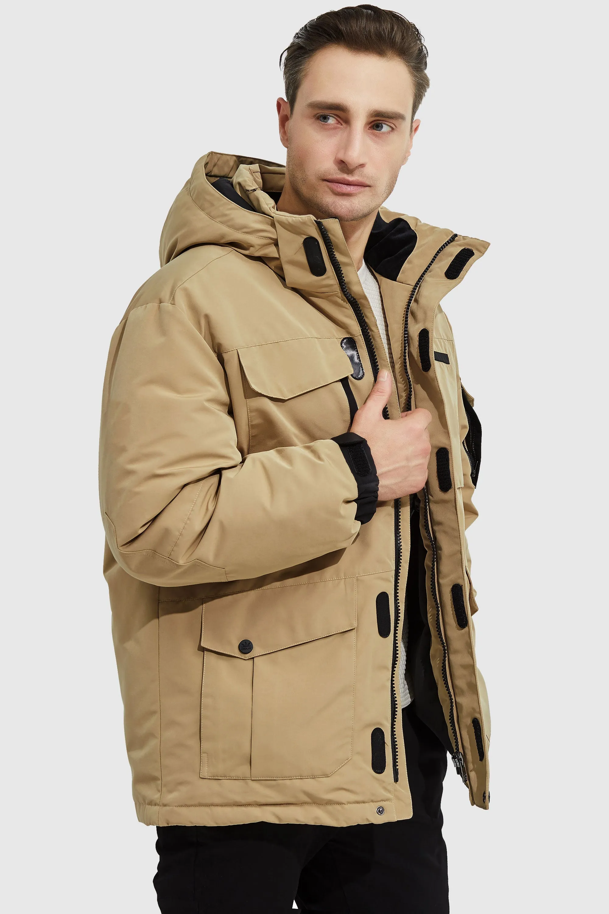 Warm Anorak  Detachable Hood Down Parka