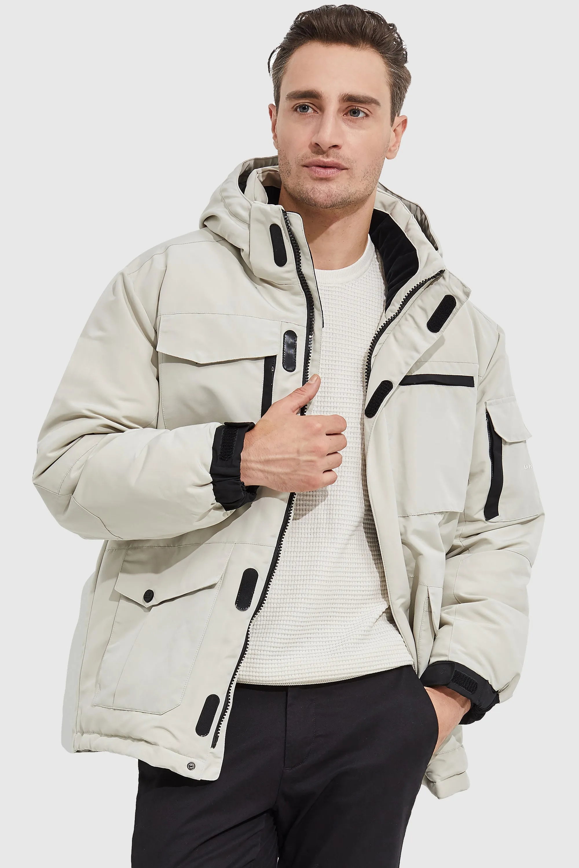 Warm Anorak  Detachable Hood Down Parka