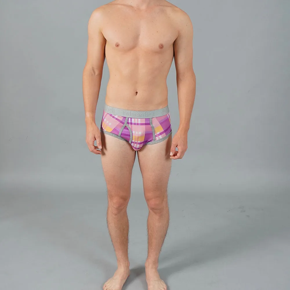 Wayne Brief | Plaid Purple/Grey