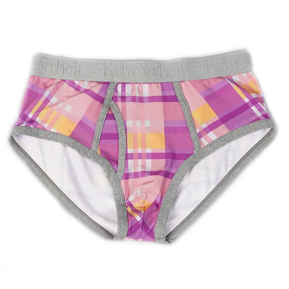 Wayne Brief | Plaid Purple/Grey