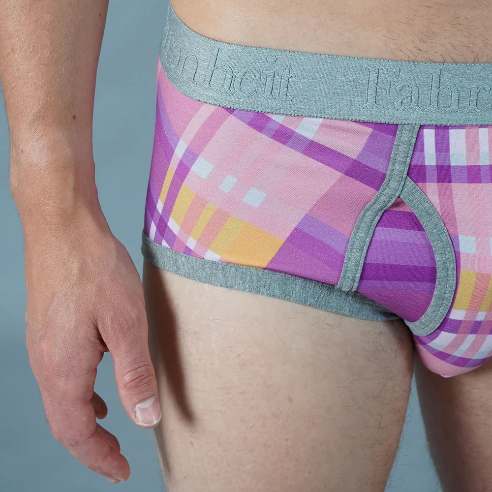 Wayne Brief | Plaid Purple/Grey