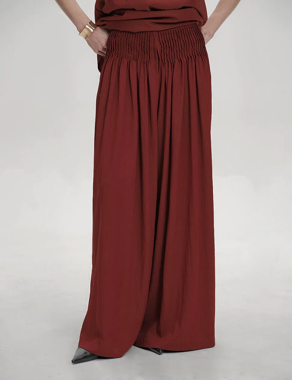 Wide Leg Pants in Sun-Dried Tomato