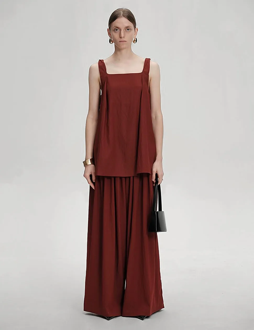 Wide Leg Pants in Sun-Dried Tomato