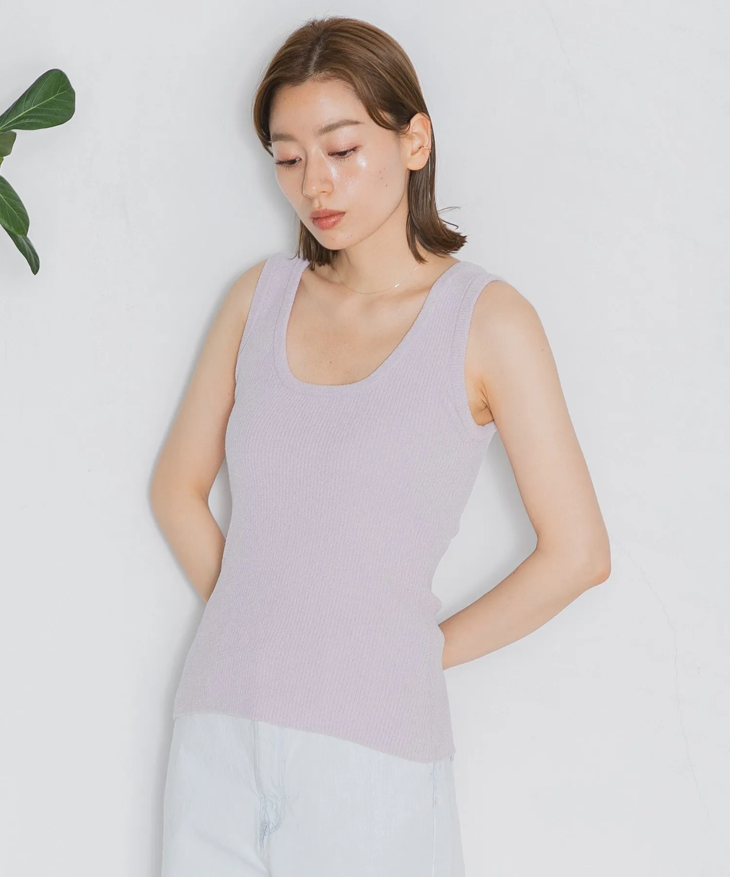 【WOMEN】nestwell PARAKEET - RIB KNIT CAMI TOP -