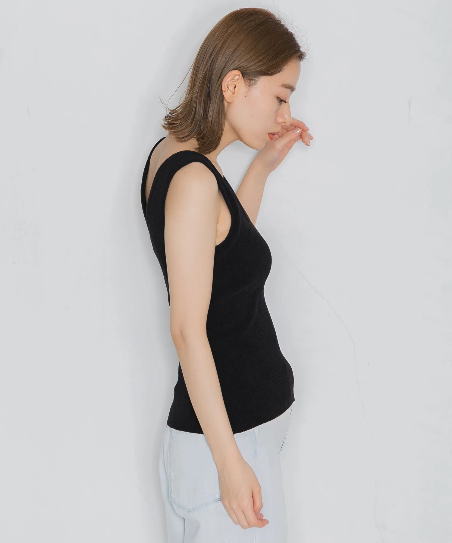 【WOMEN】nestwell PARAKEET - RIB KNIT CAMI TOP -