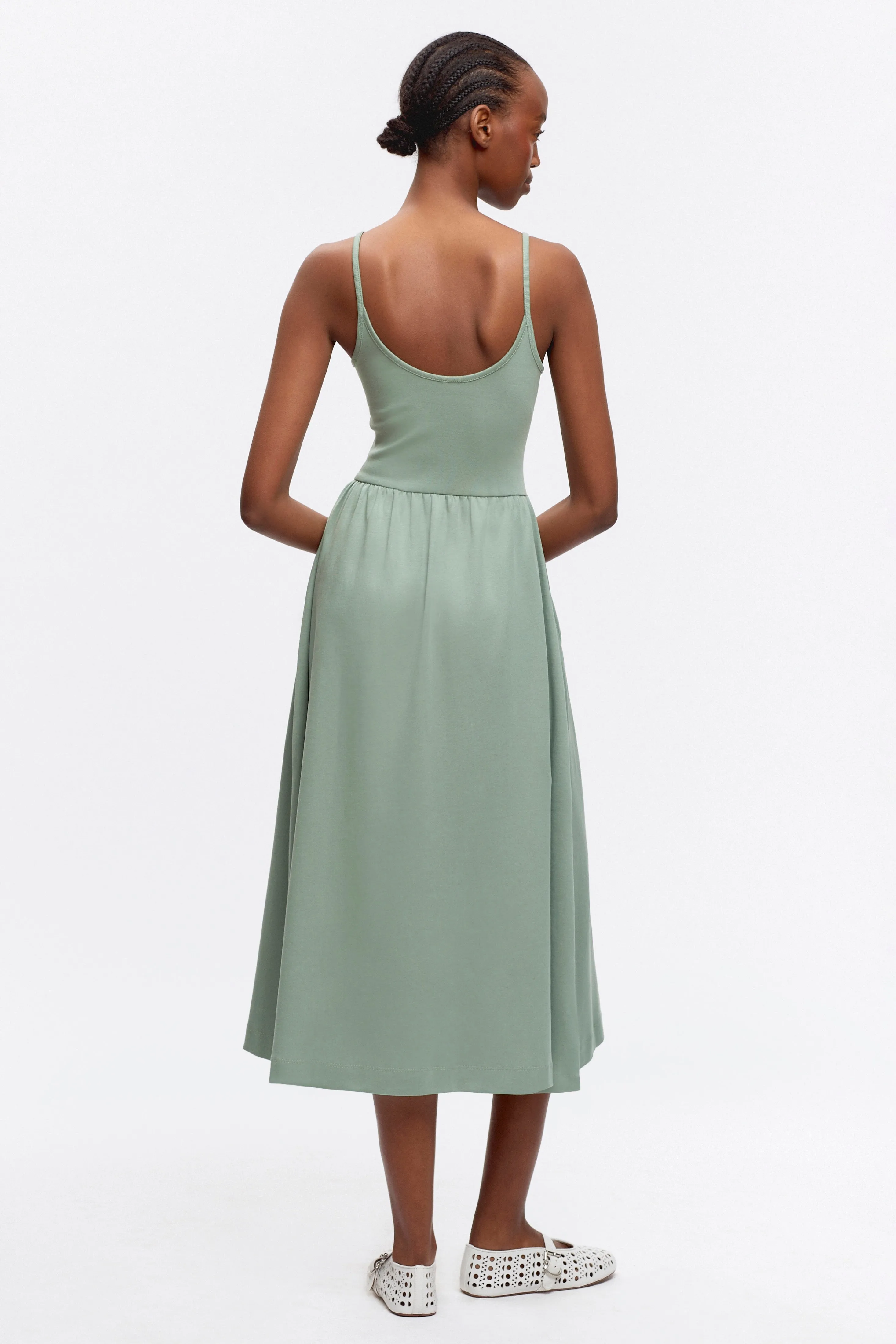 Women's Ballet Dress in Hedge Green