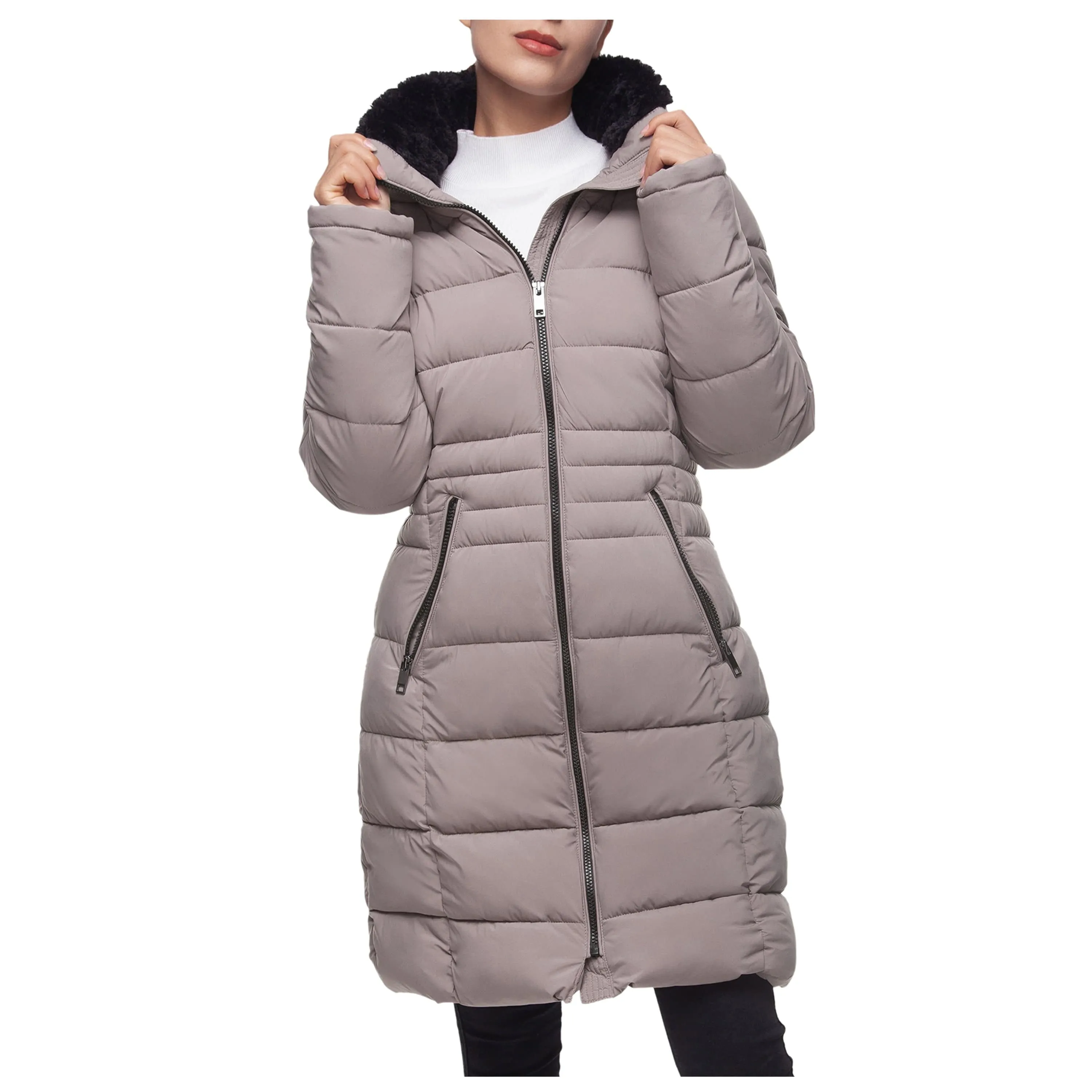 Women's Heavy Long Puffer Jacket Winter Coat