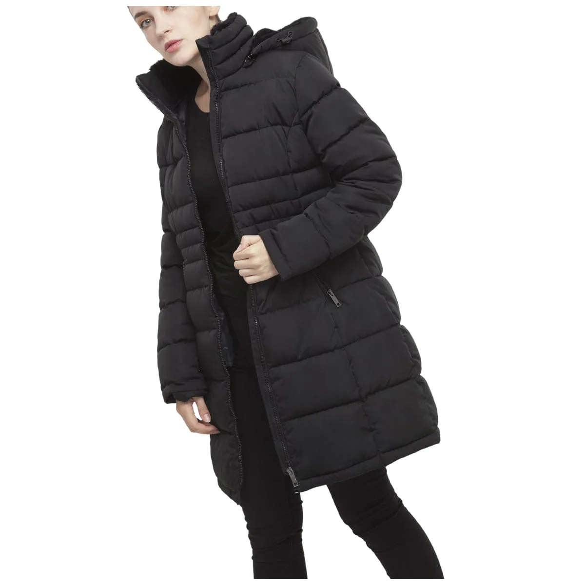 Women's Heavy Long Puffer Jacket Winter Coat