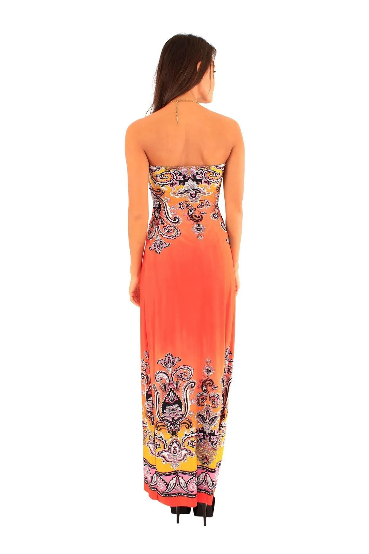 Womens Orange Ena Dress