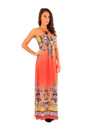 Womens Orange Ena Dress