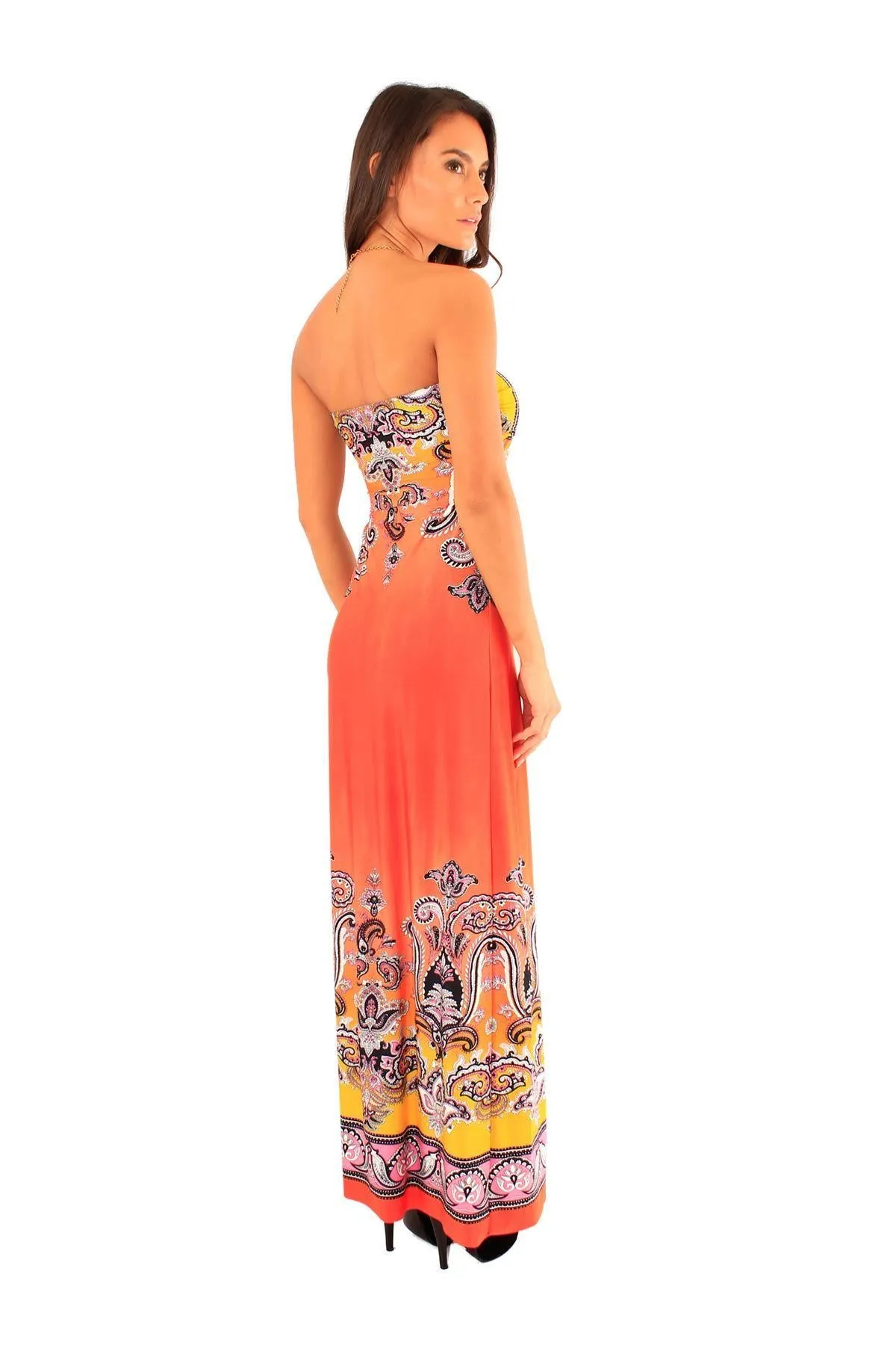 Womens Orange Ena Dress